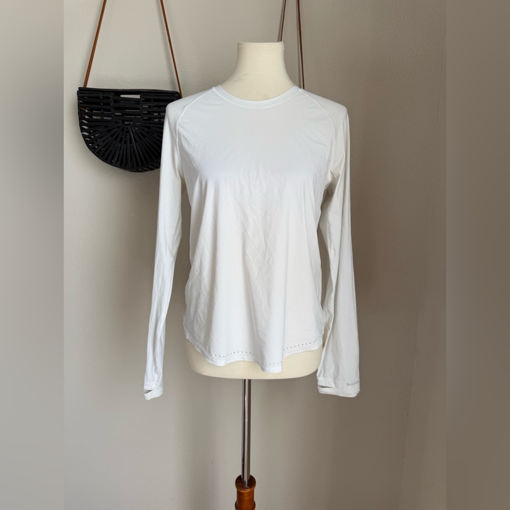Lululemon White Long Sleeve Top, Size 6